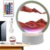 Fenhua Immagini In Movimento Di Arte Della Sabbia Con Luce A LED, Lampada Da Tavolo 3D Con Paesaggio Marino Profondo Con Telecomando, Display In Movimento Con Paesaggio Marino A Movimento Liquido, Cornice