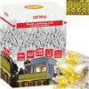 GINMA Luci di Natale Professionali Effetto Tenda Luminosa LED - Certificata IP44 - Basso Consumo e Impermeabili - Prolungabile (Oro, 2x1.20 metri (120 LED))
