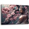 Printerland Quadro Moderno BUDDHA Fiori Mandorlo Quadri moderni Buddhismo Cucina Ristorante PUB su tela da Parete XXL grande Stampa su tela canvas Sala Pranzo Decorazione Murale muro Arredo (30x40 cm, 1)