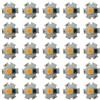 LVYXON 20 perline per lampada a LED da 5 V 5 W con base in alluminio a dissipazione del calore, per applicazioni di illuminazione fai da te e commerciali (5 V-5 W bianco puro)