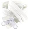 NIUXICH Cerniera in resina 10# Cerniera lunga 1/2/3/4/5 metri Cerniera con doppio cursore laterale aperto per accessori da cucito per tende, Bianco, 100cm