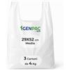 G.M. DISTRIBUZIONE 12 Kg Buste Spesa, Misura 29x52 cm, Biodegradabili Bianche con Manico, Circa 750 Pezzi Totali, Shopper Compostabili per Alimenti, Sacchetti Extra Resistenti (MISURA MEDIA)