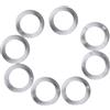 RANRAO Anelli per tende a pacchetto in plastica trasparente, diametro 11 mm, per tende verticali, set di 20/50/100 (100 pezzi)