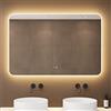 doporro Specchio Bagno LED 120x80 cm Rettangolare Retroilluminato con Interruttore Tattile Dimmerabile 3 Colori Antifog in Vetro Temperato HD, Installazione Orizzontale o Verticale
