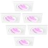 Ledvion - 6x SMART Faretti da incasso LEDs Siviglia, Bianco, Slim WiFi, Dimmerabile, RGBWW, 2 Anni di Garanzia