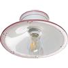 VANNI LAMPADARI- Plafoniera Soffitto Mimosa, Lampadario Soggiorno in Ceramica, Plafoniera Bagno Decorata a Mano, Lampadario Camera da Letto Artigianale, Plafoniera Parete, 30 cm, Rosa