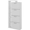 Vicco Scarpiera Orlando, Bianco, 80 x 166.1 cm con 4 scomparti, per la conservazione e l'organizzazione delle scarpe nell'ingresso
