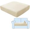 SHUOJIA Fodere per Cuscini per Divani, Protezioni per Cuscini per Sedili in Tessuto di Velluto Elasticizzato,Cuscino per Divano Fodera per mobili Coprisedile per Divano (Cream Color,2-Seater)