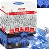 GINMA Tenda Luminosa LED - Luci di Natale Esterno Professionali - Certificata IP44 - Basso Consumo e Impermeabili, Effetto Cascata - Prolungabile (Blu Zaffiro, 5 metri (220 LED))