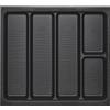 ORGA-BOX I Vassoio multiuso 519 x 50 x 473 mm grigio lava con struttura perlata Vassoio portaposate per Tandembox Antaro/Intivo e ModernBox nell'armadio da 60 cm
