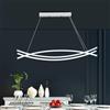 Aleaty LED Lampada a sospensione dimmerabile Soggiorno Lampada a sospensione moderna tavolo da pranzo Lampada a sospensione con telecomando in forma d'onda Design (L100cm, bianco)