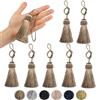 Fenghuangwu - Set di 8 eleganti nappe in poliestere, colorate, nappe per chiavi, accessori per fai da te, colore: lino