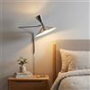 B·LED BARCELONA LED BARCELONA LED NIM Applique Da Parete E14 + G9 Orientabile Cromata | Metallo snodato, doppio paralume, emissione bidirezionale, spina con interruttore, soggiorno, camera, lettura