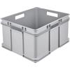 keeeper Scatola da Trasporto con Maniglie, Euro-Box XXL, 52 x 43 x 28 cm, Bruno Eco Line, grigio (Eco Stone Grey)