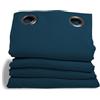 Moondream, Tenda anti-rumore 3 in 1, isolamento acustico, termico invernale e estate, 100% oscurante, tecnologia brevettata, realizzata in UE, effetto cotone, occhielli, aria Force blu, 140 x 260