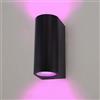 Ledvion - Lampada da Parete SMART LED Santa Barbara, RGBWW, IP54, Nera, Interno/Esterno, Lampada da Esterno, Illuminazione da Giardino