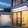 GZZBMY LED Esterni Lungo Lampada da Parete Ovale Moderna Alluminio Applique da Parete IP65 Impermeabile Interno 3000K/4500K/6000K Illuminazione da Parete Interni per Balcone (Nero Luce Neutra,30cm)
