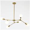 VR VETRINEINRETE Vetrineinrete® Lampadario a sospensione in bronzo geometrico 6 bracci attacco E27 lampada da soffitto design contemporaneo