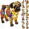 Generic Lampada da comodino a LED a forma di carlino e bulldog inglese - Luce notturna decorativa per animali domestici alimentata tramite USB, regalo per amanti dei cani per casa/ufficio(Dog5)