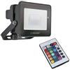 Velamp PADLIGHT-RGB Proiettore LED SMD 20W. Scelta tra 15 Colori RGB selezionabili Tramite Telecomando. da Interno o Esterno: IP65. con connettore Easy Connection. 20 W, Nero