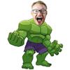 ASSIALL Cuscino Viso Personalizzato Mini Me Cuscini Personalizzati a Forma di Persona Bambola Fumetto con Stampa Fronte-Retro 3D Divano Auto Poli Cotone Lancia Cuscino Ornamento Casa (Hulk)