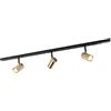 QAZQA jeana - Faretto Moderno - 3 luce - L 100 cm - Oro/Ottone - Moderno - Soggiorno I Camera da letto I Sala da Pranzo I Cucina
