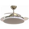 Luce Quadra Cfg Ventilatore Soffitto Motore DC, INVISIBLE, Pale Scomparsa, Luce Led 3000 Lumen, 50W, Lampada Led, 5 Velocità, Diametro 105 cm, Telecomando, EV086