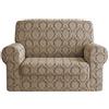 SaRani Copridivano Elasticizzato Salva Divano Damascato Elgeante (Beige, Poltrona)