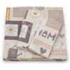 GBiancheria TOVAGLIA da Tavolo con TOVAGLIOLI Stampata in Panama di Cotone Dis. Shabby. Disponibile x4, x6, x8 e x12 Persone. IDEATO, Tessuto E CONFEZIONATO in Italia (Ocra, Per 6 135x175cm + 6 Tovaglioli)
