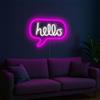 KASANOVA Scritta Neon Rosa Hello da Parete USB