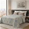 Dorian Home Trapunta Estiva Letto Singolo 100% Puro Cotone Certificato Sambuco Nocciola