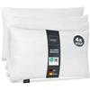 LILENO HOME Cuscino in microfibra, 30 x 50 cm, set da 4 pezzi, lavabile fino a 95 gradi con cerniera - Cuscino per la testa 30x50 cm come imbottitura per cuscino da letto o come cuscino decorativo