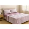 Corredocasa Set Completo Lenzuola in Morbido Pile, Made in Italy Alta Qualità con Diverse Fantasie Eleganti per un Comfort Avvolgente, Ideale per un Letto Caldo e Accogliente (Rosa, Una Piazza)