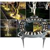 GUODDM Luci Che Abbracciano Gli Alberi, Faretti Ad Anello A LED AC220V per Alberi, Luci Che Circondano Gli Alberi, Luci A Colonna Impermeabili per Esterni IP65(B-Yellow,1PCS(12W))