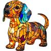Generic Lampada a cane, lampade in vetro colorato con cani, lumini decorativi in resina per cuccioli, serie di cani per feste, decorazione d'arte per la notte, luce da tavolo in resina colorata (Colorazione 2