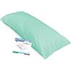 Tex family Federa Queen per Cuscino Letto Maxi Misura cm. 55 X 160 - Verdino