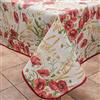 Manifattura Tessile Tovaglia Antimacchia Cotone Resinato Liquidproof per Uso Interno ed Esterno (Papaveri Beige, Rettangolare x18 420)
