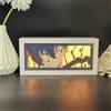 Jilijia Sung Jin Woo Luce Notturna Anime 3D Scatola Luminosa con Fustellata Anime Carattere Tavolo Lampada in Carta Tagliata Lampada LED per Camera da Letto Decorazione Creativa Regalo