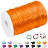 CAMAL 2mm Filo per Braccialetti, Fili Nylon per Braccialetti 100m Filo Nylon Cordoncino per Collane Fai Da Te, Cordino per Braccialetti, Gioiello, Perline, Artigianato (Arancione Giallo)