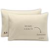 MAYRA Coppia di Federe Personalizzate | Copri Cuscino in 100% Cotone di Alta Qualità | Personalizzabili con Ricamo Nome, Iniziali, Logo, Hotel | Made in Italy | Idea Regalo (Panna)