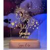 Pixel Artigiani Digitali PIXEL® Lampada personalizzata con nome incisa 3d Luce notturna bambino bambina bambini neonato Idea regalo nascita bimbo bimba battesimo Regalo Natale neonati Personalizzato cameretta (Unicorno)