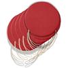Il Tuo Artigiano Design 6 Cuscini Rotondi per Sedia Cucina Sfoderabili, Cuscini per sedie soggiorno - Cuscini da sedia con Laccetti made in Italy - Spessore 3 cm - Decorazioni casa (Rosso, Diametro 35 cm)