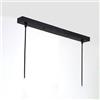 DESHOME L 40 cm Rosone lampada Bianco Rosone Lampadario 2 fori Rosone in metallo Rosone Nero opaco per 2 lampade Copricavo Rosone da soffitto, per lampada a sospensione Lampada da soffitto