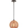 LIGKIN Lampada a Sospensione Rattan Vintage Boho E27 Retro Lampadario Ø20cm Paralume Gabbia Metallo e Corda di Canapa Plafoniera Illuminazione per Soggiorno Camera da letto Cucina