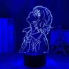 KJsdaADSA Lampada Illusion 3D Anime Tokyo Ghoul Juuzou Suzuya, 7 colori che cambiano con telecomando e luci d'atmosfera alimentate tramite USB Regali per le vacanze
