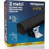 Eurocali 1x Profilo Angolare da 2 metri (2mt) in Alluminio Nero per Strisce LED Copertura Opaca larghezza max striscia led 10.5mm - 15.8 x 15.8