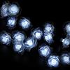 HULX Luci Stringa di Fiori, 5M 20LED Luci a Stringa di Rose Solari Luci a Forma di Fata a Fiori Impermeabili con Modalità 8 (Bianca)