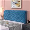 AZMANI Copri Testiera Letto Matrimoniale Imbottita Copertura, Elastica Copritestata Letto Velluto Fodera Protezione Anti-Collisione Cuscino (Color : Blue, Size : 180x70cm)