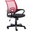 CLP Sedia da Ufficio Genius I Sedia da scrivania Regolabile in Altezza con Rivestimento in Rete, Colore:Rosso