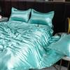 GENPICONG Set di Biancheria da Letto in Seta con Copripiumino, Lenzuolo, Federa, Lenzuolo in Raso di Lusso, Tinta Unita, King Size, Queen Size, Full Size, Twin Size